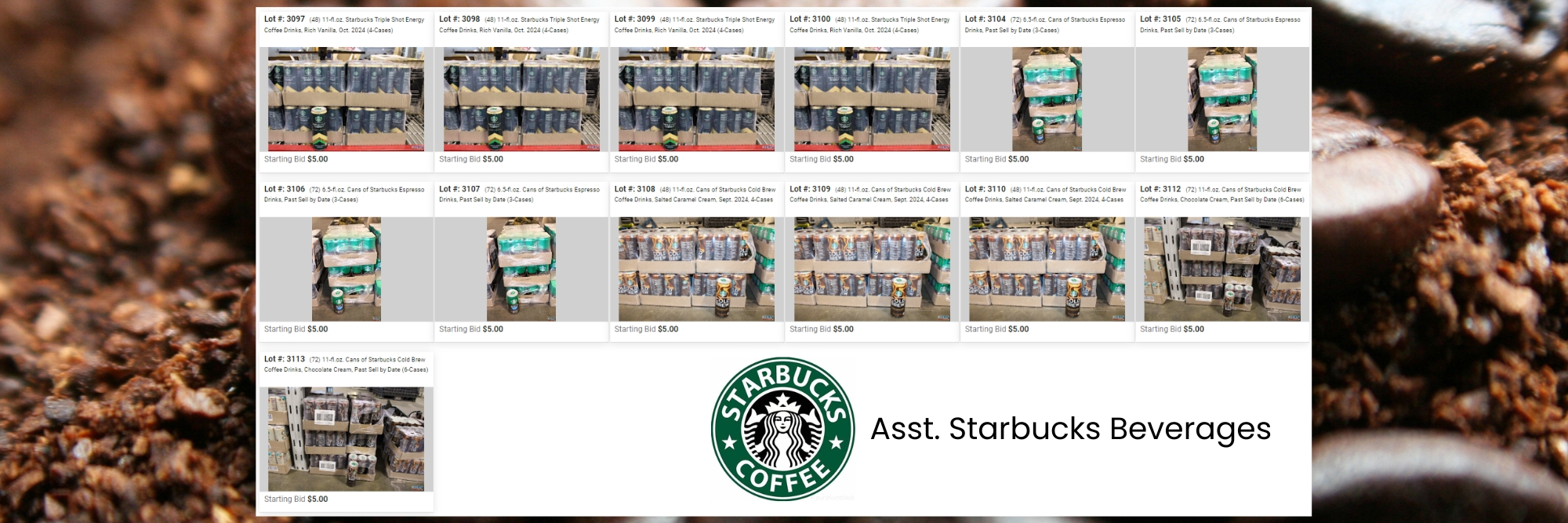 Asst. Starbucks Beverages Now Available